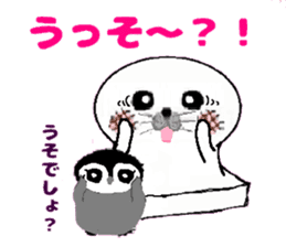 MochiMochi Seal and Child penguin sticker #3907412