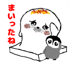 MochiMochi Seal and Child penguin sticker #3907420
