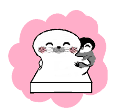 MochiMochi Seal and Child penguin sticker #3907424