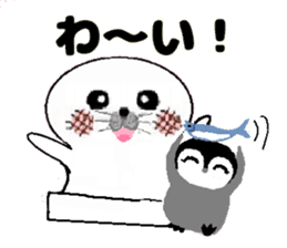 MochiMochi Seal and Child penguin sticker #3907434
