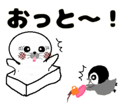 MochiMochi Seal and Child penguin sticker #3907436