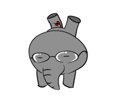 Growth of the human elephant sticker #3908093