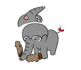 Growth of the human elephant sticker #3908108