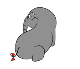 Growth of the human elephant sticker #3908109