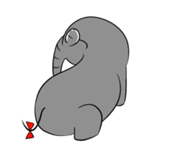 Growth of the human elephant sticker #3908109