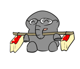 Growth of the human elephant sticker #3908113