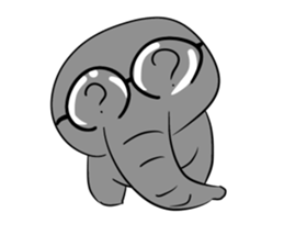 Growth of the human elephant sticker #3908120