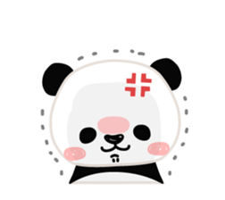 Facial sticker of a panda sticker #3908532