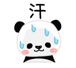 Facial sticker of a panda sticker #3908538