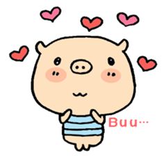 Carefree pig Buutan sticker #3909332