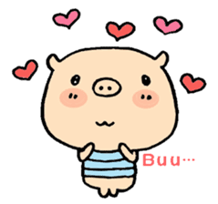Carefree pig Buutan sticker #3909332