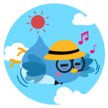 Birdie, the friendly bird sticker #3909373