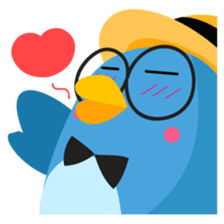 Birdie, the friendly bird sticker #3909375