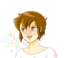 Women who do not look at the eyes sticker #3910091