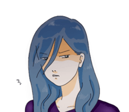 Women who do not look at the eyes sticker #3910100