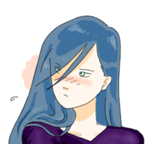 Women who do not look at the eyes sticker #3910102