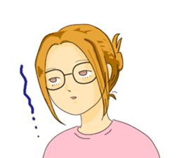 Women who do not look at the eyes sticker #3910109