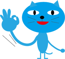 Cool blue cat sticker #3911209