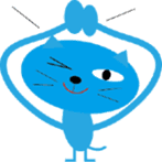 Cool blue cat sticker #3911214