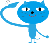 Cool blue cat sticker #3911217