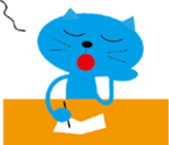 Cool blue cat sticker #3911218
