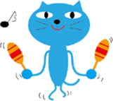 Cool blue cat sticker #3911224