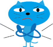 Cool blue cat sticker #3911226