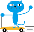 Cool blue cat sticker #3911228