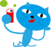 Cool blue cat sticker #3911229