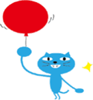 Cool blue cat sticker #3911236