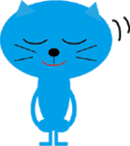 Cool blue cat sticker #3911239