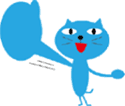 Cool blue cat sticker #3911241