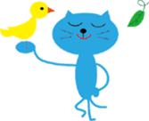 Cool blue cat sticker #3911246