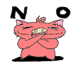 Bunyan of cat and pig Quarter sticker #3911444