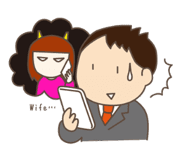 Daily life of Japanese salarymen. sticker #3911866