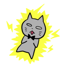 A young man and waitress of the cat sticker #3912019