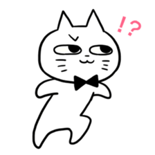 A young man and waitress of the cat sticker #3912024