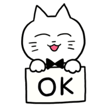 A young man and waitress of the cat sticker #3912025