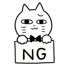 A young man and waitress of the cat sticker #3912026