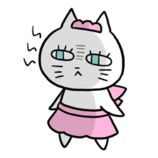 A young man and waitress of the cat sticker #3912034