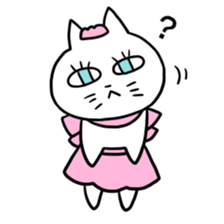 A young man and waitress of the cat sticker #3912037