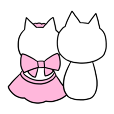 A young man and waitress of the cat sticker #3912045