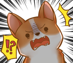 Corgi 'the boss' sticker #3912624