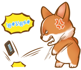 Corgi 'the boss' sticker #3912630