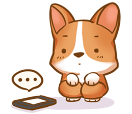 Corgi 'the boss' sticker #3912631