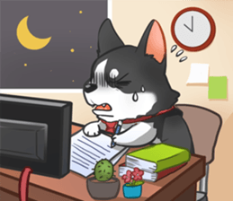 Corgi 'the boss' sticker #3912642