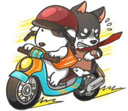 Corgi 'the boss' sticker #3912645