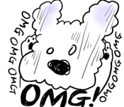 mofu mofu dog sticker #3912933