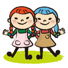 Cute twin sisters sticker #3913531