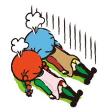 Cute twin sisters sticker #3913540